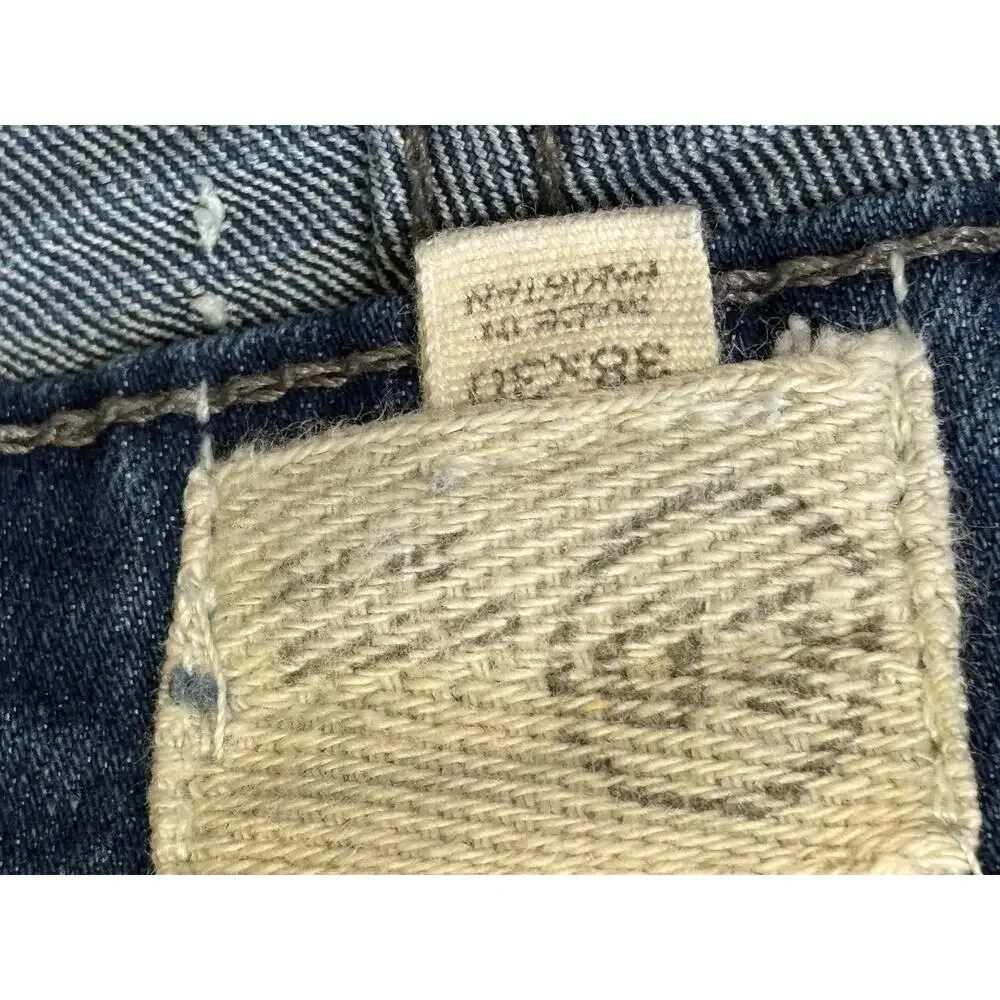 Copper Denim Jeans Mens 38x30 Blue Medium Wash Regular Straight Stretch Pants